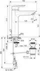Waschtischarmatur aus verchromtem Material mit einer Hebelbedienung. Ideal Standard Produkt mit Abflussgarnitur und verschiedenen Anschlussoptionen.